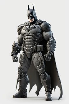 the batman action figure is posed on a white background