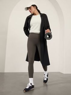 Transcend High Rise 7/8 Legging | Athleta Athleisure High-waisted Sports Leggings, Breathable High-waist Athleisure Leggings, Athleisure Mid-thigh Length Sports Leggings, Athleisure Full-length Leggings With Pockets, Midweight Full-length Athleisure Leggings, Bra Dress, Athleisure Wear, Summer Is Here, Athleisure Outfits