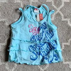 New Tank Top By Diesel. Cotton Playful Blue Tops For Spring, Playful Blue Spring Tops, Cute Blue Tops For Spring, Playful Fitted Blue Tops, Playful Blue Tops For Summer, Cute Light Blue Playwear Tops, Cute Light Blue Tops For Playwear, Playful Light Blue Tops For Playwear, Playful Blue Summer Tops