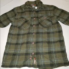 Urban Pipeline Plaid Shirt, Size Medium, 100% Cotton, Long Sleeved, Button Up, New, Never Worn, Good Condition A1023 Casual Short Sleeve Flannel Shirt With Button Closure, Casual Short Sleeve Flannel Shirt, Short Sleeve Cotton Flannel Shirt With Button Closure, Cotton Flannel Shirt With Pockets And Short Sleeves, Casual Green Shirt With Snap Buttons, Short Sleeve Cotton Flannel Shirt With Pockets, Cotton Short Sleeve Flannel Shirt With Pockets, Green Cotton Short Sleeve Shirt With Buttons, Plaid Cotton Short Sleeve Shirt With Button Closure