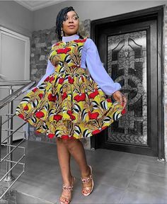 Flay Gown Styles, Ankara Design, Dresses Ankara, Short Ankara Dresses, Earthy Elements, Dresses Dinner, Ankara Dress Designs, Trendy Ankara Styles, Modern Gown