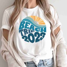 Beach Shirt, Summer Shirt, Beach Shirts For Women, Vacation Shirt, Summer Tees, Summer Shirts For Women, Beach Trip Shirt, Beach Vacation 🎁 Welcome to FB Apparel Co! We want to provide you with a delightful shopping experience, and we're here to assist you every step of the way. 🔍 Prior to finalizing your purchase, we recommend examining the images closely to ensure the size, color, and theme align with your preferences. Your satisfaction is our priority! 👕 Personalize your shirt effortlessly Summer Shirts For Women, Graduation Shirts For Family, 2023 Beach, Women Vacation, Jamaica Vacation, Summer Tees, Senior Trip, Travel Tees, Family Vacation Shirts