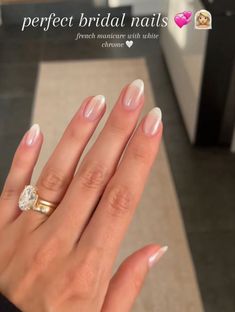 wedding nails for bride, wedding nails, bridal nails, wedding nails for bride classy bridal Bridal Nails French, Wedding Day Nails, Engagement Nails, Bridesmaids Nails, Kutek Disney, Nails Polish, Bride Nails, Neutral Nails, Bridal Nails