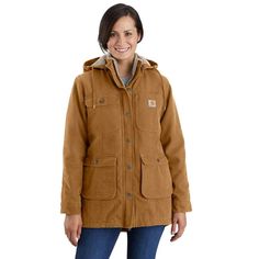 Women's Field Jacket - Loose Fit - 2 Warmer Rating | Pine Barren Pallet Works - Carlina's Favorites Heavy Sweaters, Classic Jacket, Field Jacket, Detachable Hood, Sherpa Lined, Amazing Women, Parka, Coming Soon, Loose Fitting