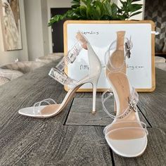 Shop Women's Gianvito Rossi White Size 9.5 Heels at a discounted price at Poshmark. Description: - Designer = Gianvito Rossi - size = 9.5M(39.5). Trunk 30 - color = white -4heel height = approximately 4.25” inches - measured on the inside from front tip of open toe to back tip of heel to give an estimate of size length= approximately 26.2cm. - made in Italy 🇮🇹 - genuine and authentic or your money 7back Trunk 30. Sold by nmbtrading. Fast delivery, full service customer support. Gianvito Rossi Heels, Rossi Shoes, Pointed Pumps, Ankle Strap Block Heel, Glitter Pumps, Metallic Heels, Open Toed Heels, Lace Socks, Satin Pumps