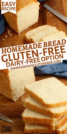 this homemade bread is gluten - free, dairy - free and easy to make