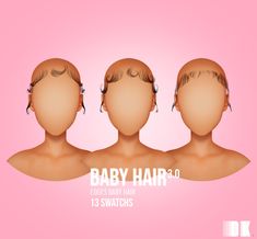 the baby hair is shown on top of each other's head and it looks like they