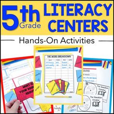 hands on activities for 5th grade students to practice reading and writing with the text, 5 th