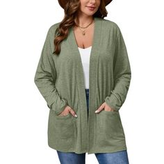 A classic yet stylish cardigan that is versatile. Long sleeve soft button down womens plus size cardigans. This is the high quality, well-made cardigan sweaters for curvey women. The fabric is stretchy and soft, the cut of this lightweight cardigan is cute, casual and fits well. The buttons are a unique look for this womens lightweight sweaters. And this sweater also has a long V neck which is good for showing off your neck curve. Whatever you are wearing underneath, highly recommend this Women Black Plain Dress, Lightweight Open Front Cardigan, Long Open Cardigan, Plus Size Fall, Summer Cardigan, Cardigan Sweaters, Plus Size Cardigans, Lightweight Cardigan, V Neck Cardigan