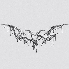 a black and white drawing of bats flying in the sky