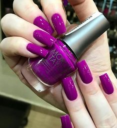 Magenta Nails, Colorful Nail Designs, Nail Art Ideas, Classy Nails, Short Acrylic Nails