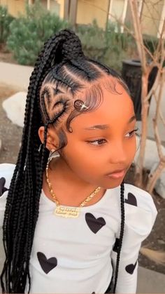 Girls Braided Hairstyles Kids, Black Kids Braids Hairstyles, Lil Girl Hairstyles, Kids Curly Hairstyles, Toddler Hairstyles Girl, Cute Box Braids Hairstyles