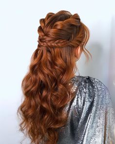 Long Red Hair, Long Red, Wedding Hair And Makeup, Hair And Makeup, Bride Hairstyles, Hair Dos, Bridesmaid Hair, Pretty Hairstyles, Hair Looks