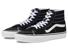 Heritage skate style gets updated in a sleek, slender design with the Vans® Sk8-Hi™ Tapered sneakers!.Now beloved as the Vans™ Sk8-Hi sneaker, this legendary high-top shoe blazed trails from the beginning. The sturdy suede and canvas uppers allow for maximum attitude. The closed, round toe silhouette is paired expertly with the lace-up closures and branded design on the sides for effortless style..Cotton linings and rubber insoles..A deconstructed version of the classic high-top skate shoes in a Vans High-top Sneakers With Branded Insole, Vans Urban High-top Sneakers, Vans High-top Sneakers With Vulcanized Sole For Streetwear, Urban Vans High-top Sneakers, Urban Style Vans High-top Sneakers, Vans High-top Sneakers With Gum Sole For Streetwear, Vans Urban High-top Sneakers With Gum Sole, Vans Casual High-top Sneakers With Boost Midsole, Vans Sporty High-top Sneakers With White Sole