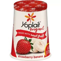 yogurt made with real fruit strawberry banana