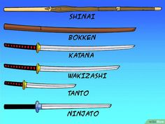 the different types of swords are shown in this diagram