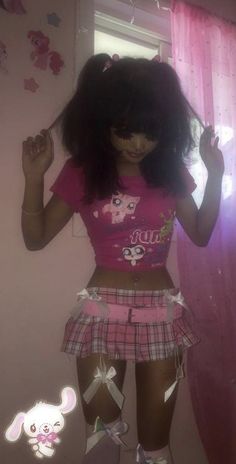 Hot Pink Y2k Outfits, Pink Grunge Outfit, Scene Gyaru, Pink Y2k Aesthetic, Kawaii Y2k, Gyaru Fashion, Alt Fashion