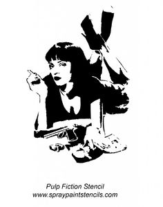 lady with attitude Sketching Basics, Pulp Fiction Tattoo, Uma Thurman Pulp Fiction, Art Pulp Fiction, Silhouette Tattoo, Icona Ios, Marla Singer, Stippling Art, Handpoke Tattoo