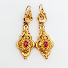 Beautiful antique double earrings Dimensions 5cm x 1.7cm material Double A beautiful antique piece of jewelry Earrings Hanging, Double Earrings, Red Stones, Made Of, Hanging Earrings, Antique Earrings, Red Stone, Jewelry Earrings Dangle, Dangle Drop Earrings