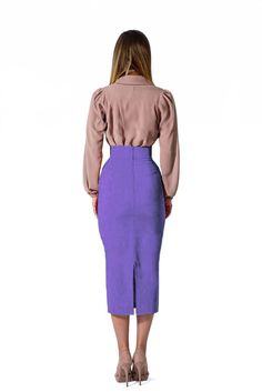 This mid-length Lilac Cotton Skirt is designed with 100% cotton for a comfortable yet stylish look. A great addition to any wardrobe, it features a sleek silhouette and a minimalist design that flatters all body types. Product Features Please Compare your Measurements To our Size Chart Before Purchase Fully Lined Fitted waist Center back seam with invisible zipper Regular fit- true to size Skirt Length is 30 Inches from Waist Hand Wash with mild soap. Fabric is a 100% Cotton Crepe Delivery Time Elegant Cotton Midi Skirt, Versatile Fitted Cotton Skirt, Versatile Fitted Midi Skirt, Fitted Midi-length Bottoms For Office, Versatile Fitted Skirt For Fall, Versatile Cotton Skirt For Work, Elegant Cotton Pencil Skirt Bottoms, Versatile Solid Midi Skirt, Fitted Midi Length Bottoms For Workwear