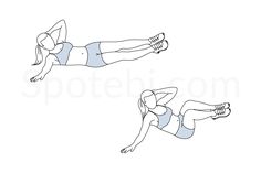 a woman is doing an exercise on the floor