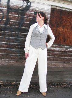 V-Back Vest and Pant SuitsCustom Made by VigilanteLabs on Etsy Elegant Fitted Three-piece Suit For Work, Chic Fitted Semi-formal Pantsuit, Fitted Pantsuit With Suit Collar In Suiting Fabric, Fitted Pantsuit With Suit Collar, Classic Fitted Pantsuit For Semi-formal Occasions, Classic Fitted Pantsuit In Suiting Fabric, Classic Full Length Suits For Tailoring, Fitted Pantsuit In Suiting Fabric For Workwear, Classic Full-length Tailored Suits