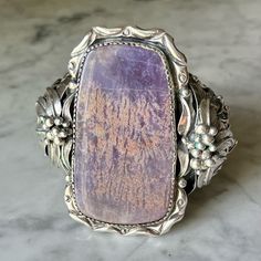 Lowest Price Ever!! Beautiful Very Detailed Vintage Handmade Sterling Silver With Charoite Gemstone Cuff Bracelet. Bought Over 30 Years Ago From An Artist. Definitely Won’t Find Anything Like This Beauty! Adjusts To Fit And Size Wrist. Absolutely Stunning!! Dimensions- Cuff Bracelet: Approximately 3.5”L X 3.5”W Shipping Insurance Will Be Included. Jewelry 2024, Fendi Bracelet, Gemstone Cuff Bracelet, Seashell Bracelet, Jewelry Box Mirror, Arrow Bracelet, Beaded Cuff Bracelet, Bold Jewelry, Silver Anklets