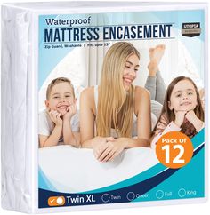 the waterproof mattress encasement is available in two sizes