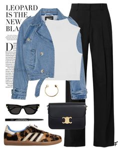 Boxy Denim Jacket, Chic Work Outfit, Adidas Samba Outfit, Kardashian Outfit, Leopard Print Shoes, Black Clothes, Outfit Mujer, Spring Capsule, Print Shoes