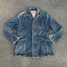 DESCRIPTION Vintage LEVIS Denim Jacket Button Up Jacket Condition : Used condition refer picture Size on tag : L Measurement : Armpit to armpit 22"  length 31" Material : 100% SHIPPING Shipping duration is vary depending on location..all item is ship using EXPEDITED SHIPPING by DHL or FEDEX with tracking and usually will arrive within 3 - 5 working days PAYMENT We accept PayPal only. The item will be sent within 3 days after payment is completed. I am happy to offer a full refund including shipp Denim Blazer With Patch Pockets And Long Sleeves, Medium Wash Cotton Outerwear With Buttons, Cotton Outerwear With Buttons In Medium Wash, Denim Button-up Blazer With Pockets, Medium Wash Cotton Blazer With Button Closure, Button-up Denim Blazer With Pockets, Dark Wash Button-up Blazer With Pockets, Casual Medium Wash Single Breasted Blazer, Dark Wash Cotton Blazer With Pockets