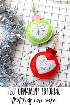 an ornament that kids can make with the help of their own handmade ornaments