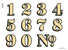 an image of numbers and numerals in the form of letters on a white background