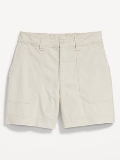 High-Waisted OGC Chino Shorts -- 5-inch inseam | Old Navy Utility High-waisted Shorts With Patch Pockets, Mid-rise Workwear Shorts With Pockets, Utility Workwear Shorts With Hip Pockets, Utility Bottoms With Built-in Shorts For Workwear, Versatile Short Bottoms With Pockets, Workwear Shorts With Belt Loops And 5-inch Inseam, Versatile Short-length Bottoms With Pockets, Workwear Pants With Pockets And Short Inseam, Versatile Workwear Shorts With Pockets