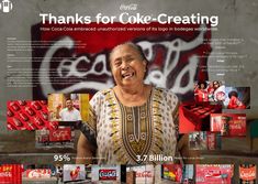 an advertisement for coca - cola is shown in this advertiser's photo