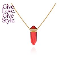 in stock Red Pendant Necklace With Chain, Trendy Red Jewelry With Chain, Trendy Red Jewelry With Adjustable Chain, Trendy Red Pendant Necklace, Gold Statement Necklace, Long Chain, Necklace Online, Red Stone, Box Chain