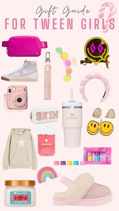 All the Christmas gifts a Tween girl would LOVE to find under the tree! Preppy Gifts, Birthday Basket, Cute Birthday Ideas, Cute Gifts For Friends, Cozy Slippers, Birthday Wishes For Myself, Birthday Gifts For Teens, Happy Birthday Gifts, Christmas Gift Guide