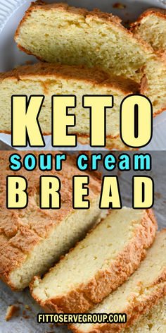 Easy Keto Sour Cream Bread (Gluten-Free) Sour Cream Bread, Cream Bread Recipe, Keto Brood, Keto Friendly Bread, Cream Bread, Grain Free Bread, Best Keto Bread, Keto Baking, Lowest Carb Bread Recipe