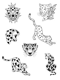 Fine Line Animal Tattoos, Cheetah Tattoo, Tattoo Stencil Outline, Dainty Tattoos, Dope Tattoos, Little Tattoos, Simplistic Tattoos