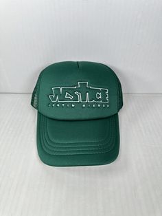 Justin Bieber Trucker Hat Cap Justice Tour Emerald Green BRAND NEW. Will ship as soon as payment is received. Message me if you have any questions! Green Hip Hop Cap, Green Brands, Emerald Green, Justin Bieber, Trucker Hat, Emerald, Accessories Hats, Mens Accessories, Shoe Accessories