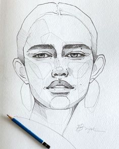 a pencil drawing of a man's face