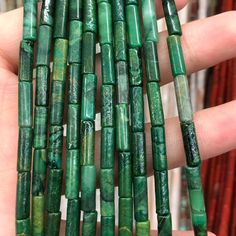 Natural African Jade Tube Stone Beads 4x13mm available. Natural Gemstone Beads All beads are 15 inches per strand. 4mm is 90--93pcs per strand 6mm is 60--63pcs per strand 8mm is 46--48pcs per strand 10mm is 37--38pcs per strand 12mm is 30--32pcs per strand 14mm is 26--27pcs per strand If you need more gemstone beads, please feel free to tell us. Cheap Green Beads For Gifts, Cheap Green Polished Beads Jewelry, Cheap Green 8mm Bead Jewelry, Cheap Green Necklaces With Wooden Beads, Affordable Green Beaded Jewelry, Luxury Traditional Gemstone Beads, Luxury Adjustable Natural Stone Beads, Luxury Bohemian Gemstone Beads, Luxury Polished Green Beads, Gems And Cabochons