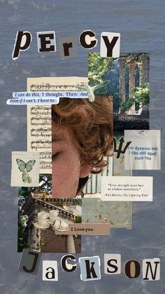 a collage of photos with words written in them