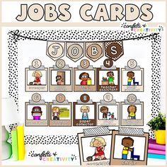 the job cards for kids to use in their classroom