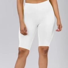 Nwt White High Rise Pull On Bike Too $Hort Shorts *Too $Hort Shorts-Only *High Rise Bike Shorts. *95%Cotton 5%Spandex.Made In Usa. ***Model Is Wearin Asmall Length 17" Inseam 7.5" Tags: Athletic, Athleisure, Sports, Gym, Workout, Exercise, Running, Yoga, Biking, Biker, Cycling White Stretch Biker Shorts For Loungewear, White Biker Shorts For Summer, White Mid-thigh Athletic Shorts For Summer, White Athletic Shorts For Spring, White Knee-length Athletic Shorts For Spring, Stretch White Athletic Shorts, White Stretch Athletic Shorts, White Biker Shorts For Summer Sports, White Athleisure Biker Shorts For Summer