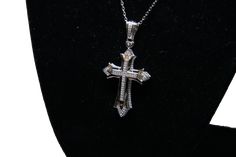 French Inspired Cross Pendant (925 Silver) Embrace the essence of minimalism combined with spiritual symbolism with this beautifully crafted cross pendant. Designed for both men and women, this piece blends understated style with a touch of sparkle, suitable for any occasion and every ensemble. Product Features: Material: Crafted from genuine 925 Sterling Silver, ensuring a polished finish and longevity. This pendant is made to be both tarnish-resistant and hypoallergenic, ideal for sensitive sk White Gold Sterling Silver Cross Necklace, Spiritual White Gold Cross Pendant Necklace, Elegant Sterling Silver Crucifix Necklace, Adjustable Nickel-free Cross Pendant Jewelry, White Stole, Floral Machine Embroidery Designs, Antique Nickel-free Cross Pendant Jewelry, Priest Stole, Nickel-free Antique Silver Cross Pendant Jewelry