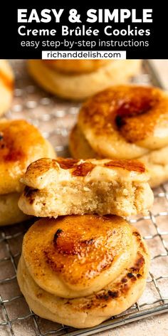 easy and simple creme brulee cookies that are ready to be eaten