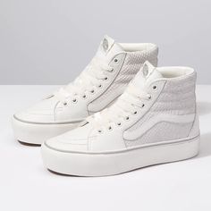 Vans Sk8 Hi Outfit, Vans Skate Hi, Vans Sk8 Hi Platform, Snake Shoes, Platform Vans, Vans Outfit, Stay Blessed, Style Vans, Exclusive Sneakers