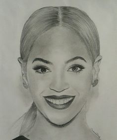 a pencil drawing of a woman's face