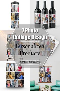 a collage of photos with the words 7 photo collage design personalized products