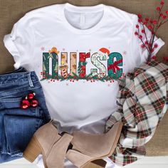 Womens Christmas Shirts Nurse, Nurse Shirts For Christmas, Nursing Aesthetic, Aesthetic Svg, Nursing Svg, Nurse Aesthetic, Nurse Svg, Nurse Christmas, Svg Christmas